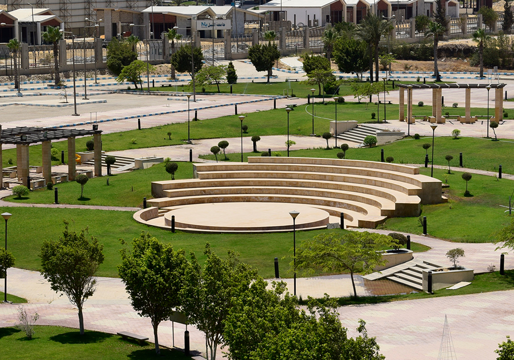 Some of the university s events and ceremonies are done here in the roman theatre, and the pergola is one of the main seating areas for the students.