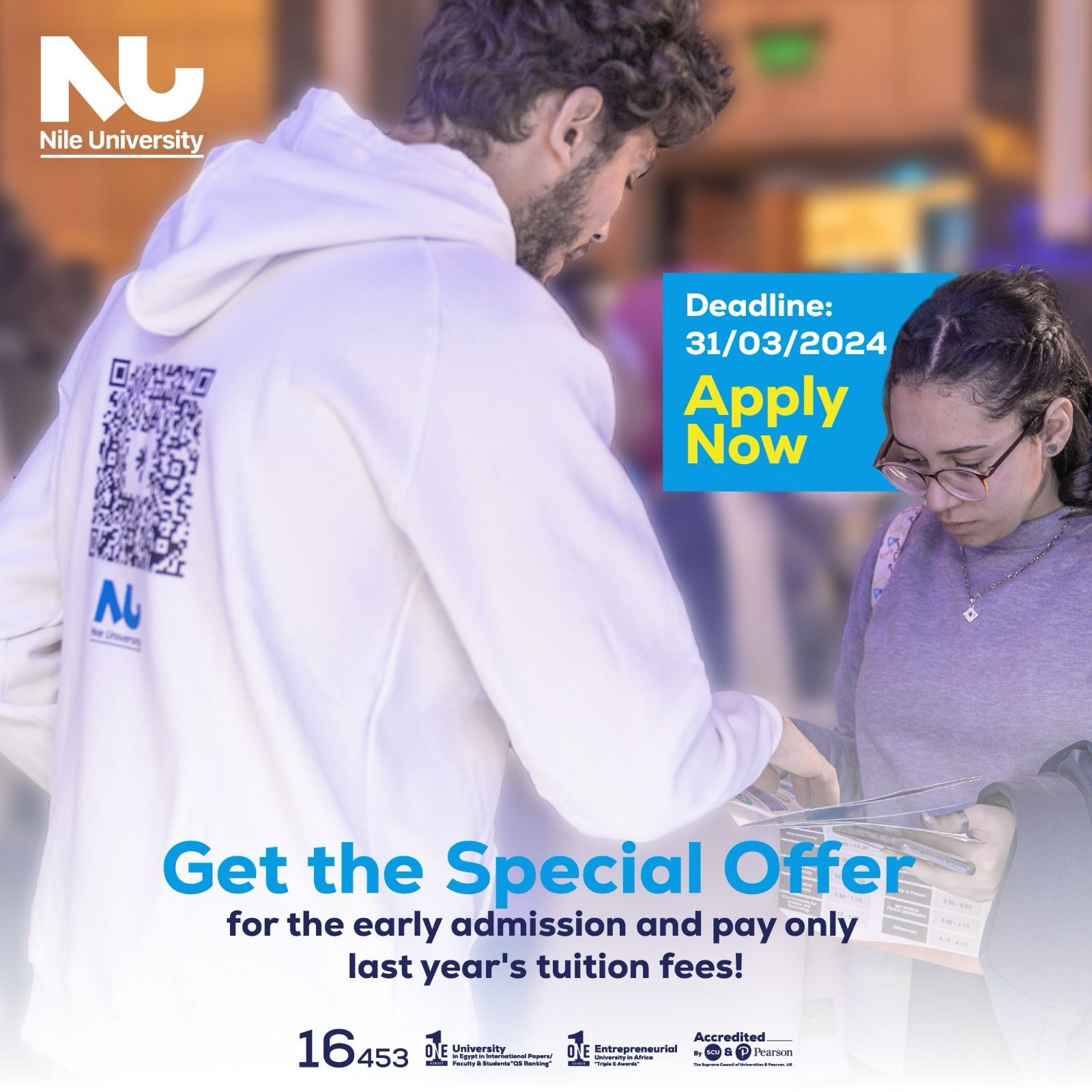 The special offer for early admission to apply before 31/03/2024