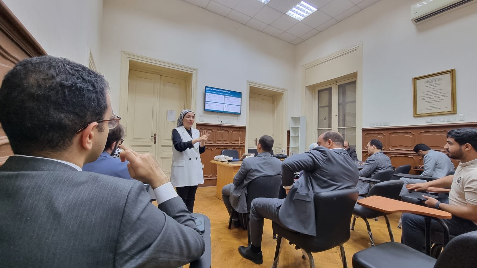 Nile University’s Dr. Heba Kaoud,  Assistant Professor at The Graduate School of Management of Technology  and Director of Intellectual Property and Technology Transfer Office ( IPTTO), was invited to  give a session on "Strategic Management of Technology and Intellectual  Property Protection" at the Cultural Season of the National Institute of  Intellectual Property (NIIP) at Helwan University! 