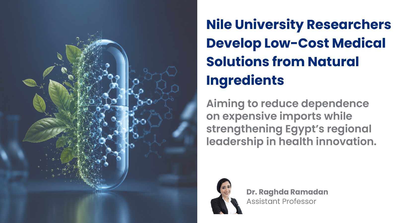Nile University Researchers Develop Low-Cost Medical Solutions from Natural Ingredients